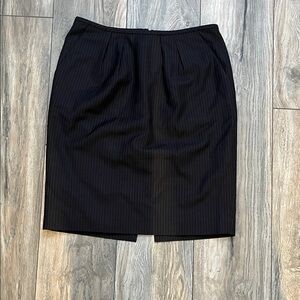 Classic Calvin Klein navy blue Pinstripe Pencil Skirt